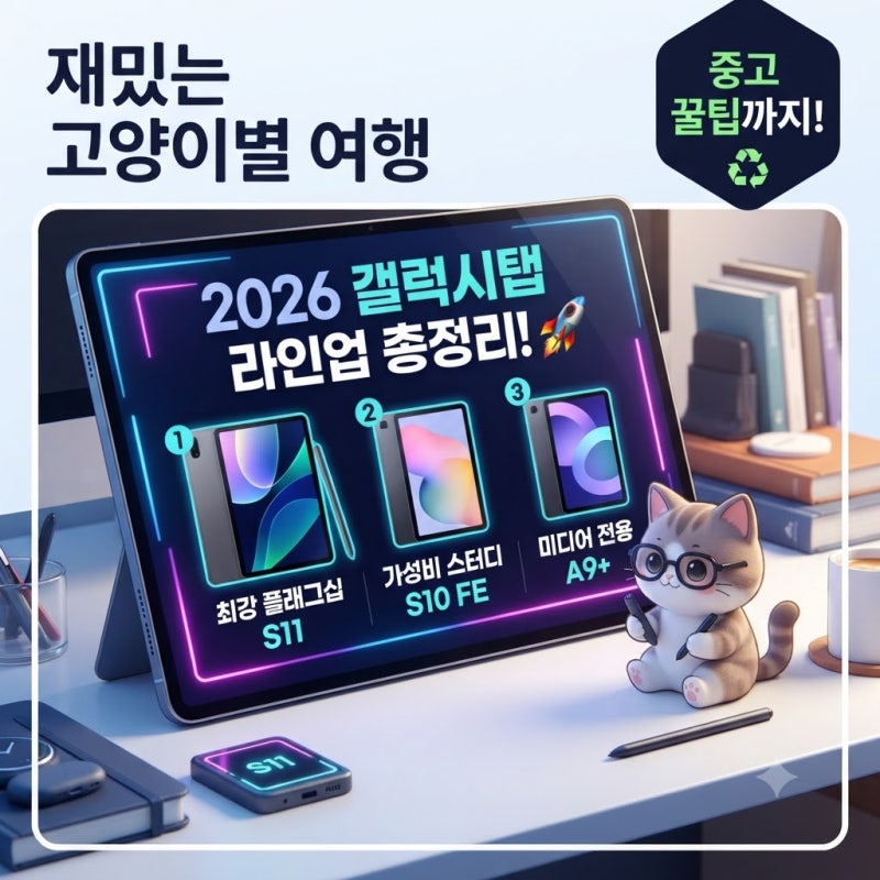 [IT 잡학사전] 2026년형 삼성 갤럭시 태블릿 라인업 총정리: 플래그십부터 가성비·중고 꿀팁까....