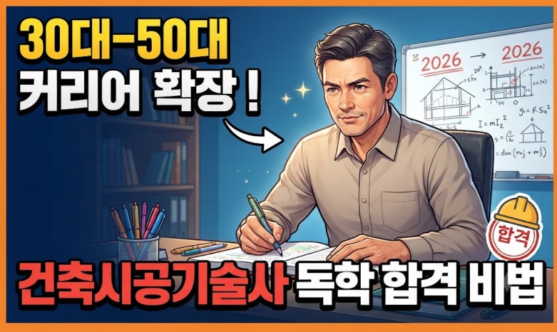 건축시공기술사 독학 합격 가이드: 서브노트 작성과 합격률 낮은 이유 분석