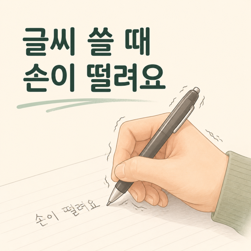 글씨 쓸 때 손이 떨려요, 본태성떨림일까요? 손떨림 원인 구분하기