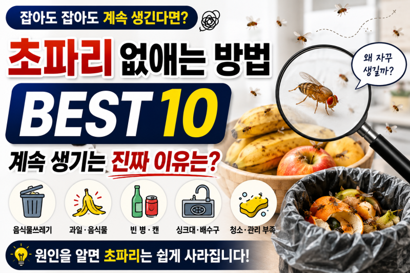 초파리 없애는 방법 BEST 10, 계속 생기는 진짜 이유는?
