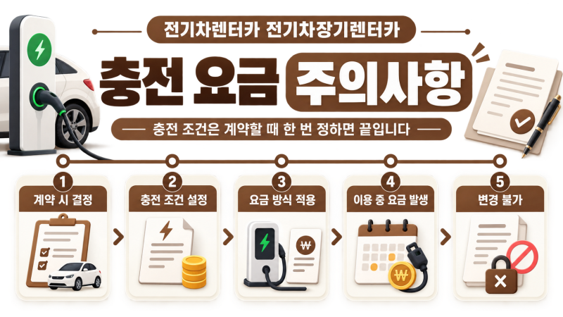 전기차 장기렌터카, 충전 요금 주의사항