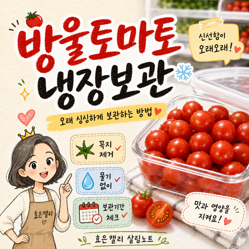 방울토마토 냉장보관, 오래 싱싱하게 보관하는 방법