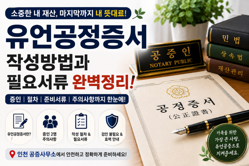 부모님 유언공증 어떻게 준비할까? 유언공정증서 작성방법과 준비서류