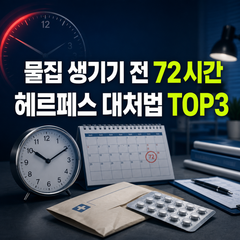 "물집 올라오기 전 잡아야 합니다" 헤르페스 2형 72시간 대처법과 필수 수칙 TOP3