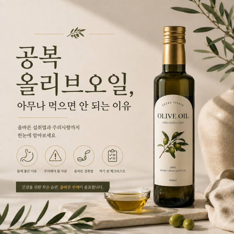 공복 올리브오일, 아무나 먹으면 안 되는 이유