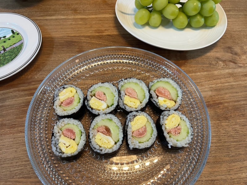[집밥] 명란김밥 만들기｜짭조름하고 고소한 명란으로 간단한 김밥 만들기