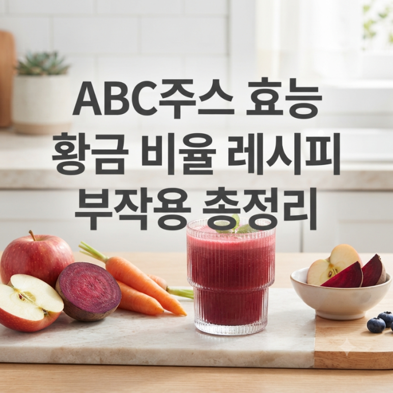 ABC주스 효능부터 황금 비율 만들기 레시피, 부작용까지 총정리