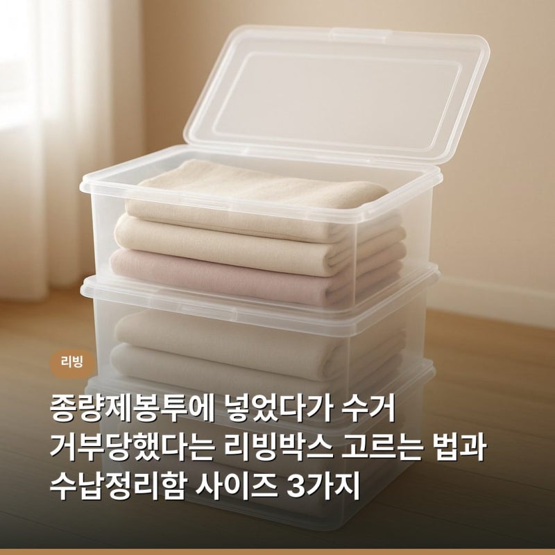 종량제봉투에 넣었다가 수거 거부당했다는 리빙박스 고르는 법과 수납정리함 사이즈 3가지