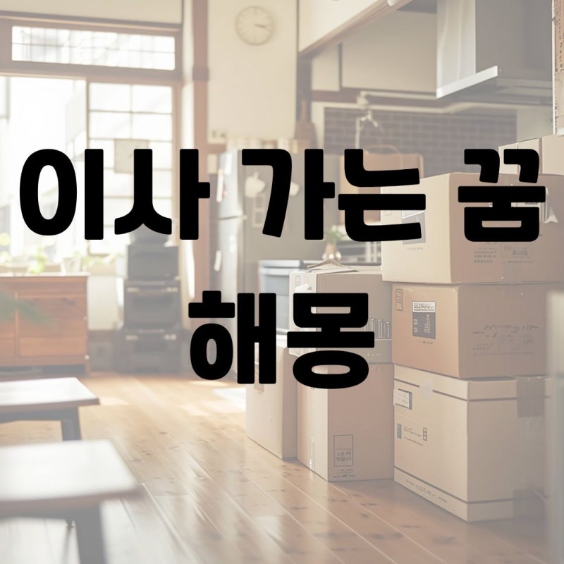 이사 꿈 | 이사 가는 꿈 해몽 이사하는 꿈 의미 풀이