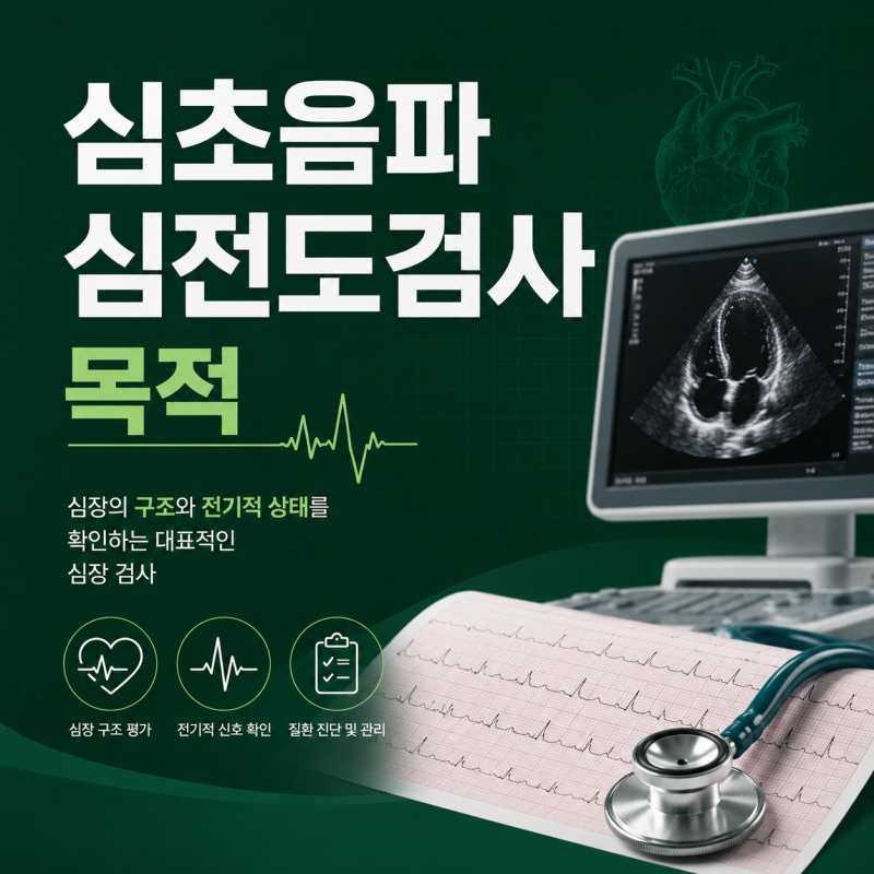 심초음파 심전도검사 목적은? 차이점과 검사 전 금식까지 알아보기