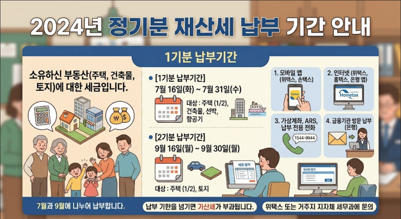 재산세 납부기간 9월 16일부터 30일까지, 대상과 고지서 조회 방법 정리