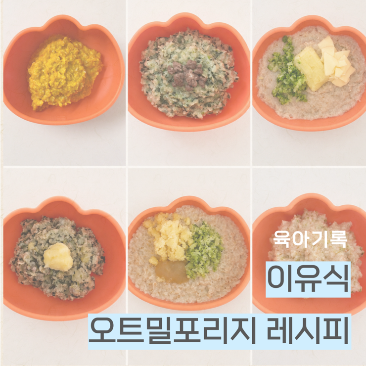 아기 아침 메뉴 추천｜간단한 오트밀 포리지 조합 6가지