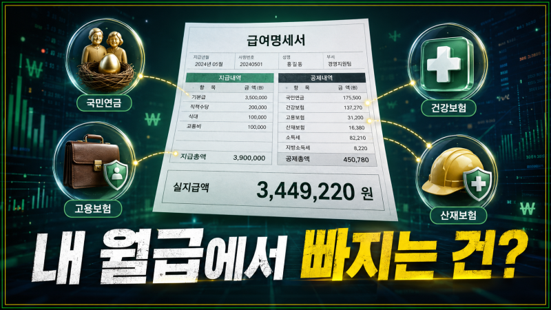4대보험 종류 가입대상 월급 공제 총정리