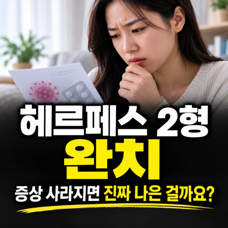 헤르페스 2형 완치, 증상 사라지면 바이러스도 없어진 걸까요?