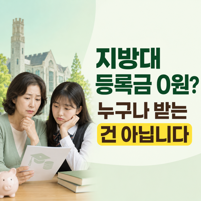 “지방대 가면 등록금이 0원?”…2027학년도 신입생이 반드시 확인할 조건