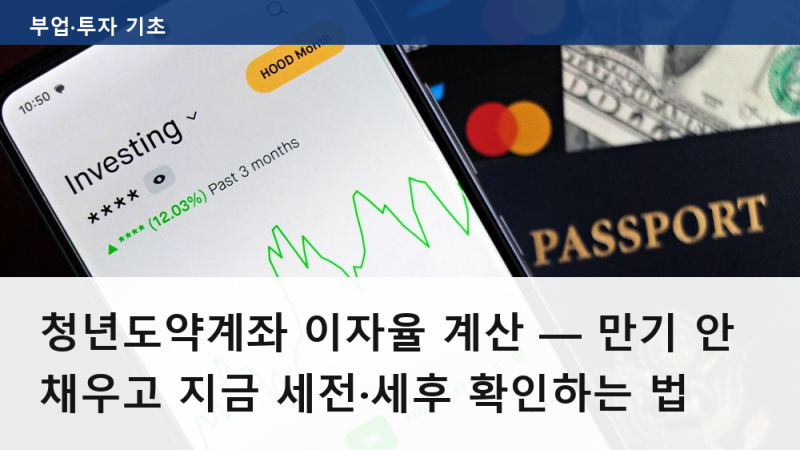 청년도약계좌 이자율 계산 — 만기 안 채우고 지금 세전·세후 확인하는 법