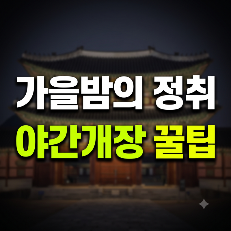 경복궁 야간개장 예약 방법 총정리(가격, 관람시간, 무료입장)