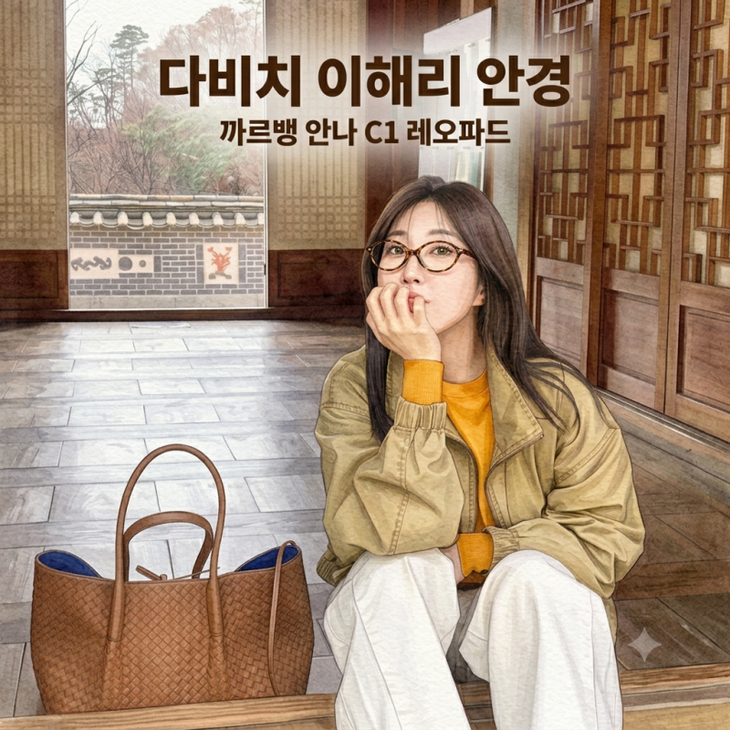 다비치 이해리 안경 까르뱅 안나 C1 레오파드[부천안경점/범박동안경점/역곡안경점]
