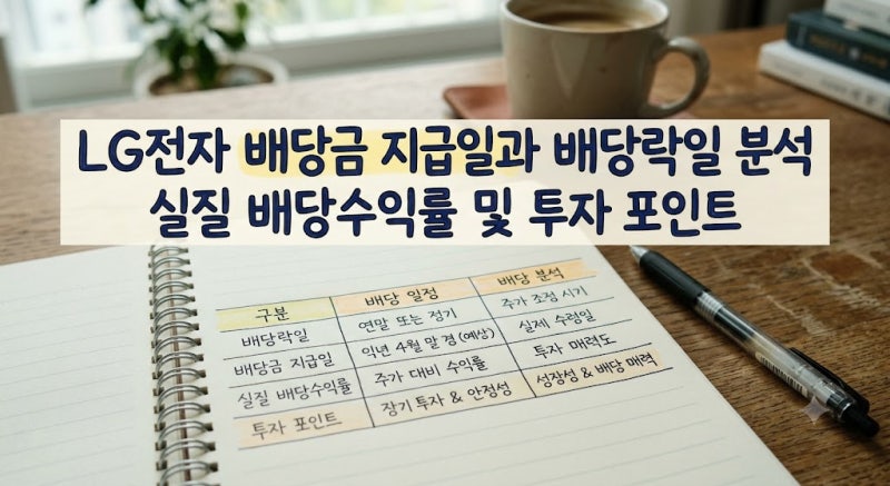 LG전자 배당금 지급일과 배당락일 분석: 실질 배당수익률 및 투자 포인트