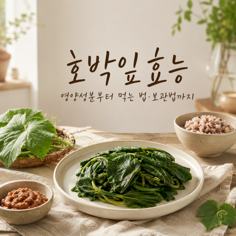 호박잎효능 5가지, 영양성분부터 먹는 방법 보관법까지