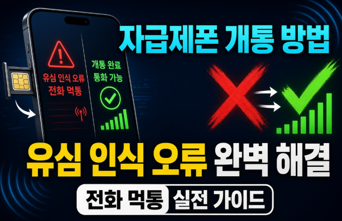 자급제폰 개통 방법 및 유심 인식 오류(전화 먹통) 완벽 해결 가이드