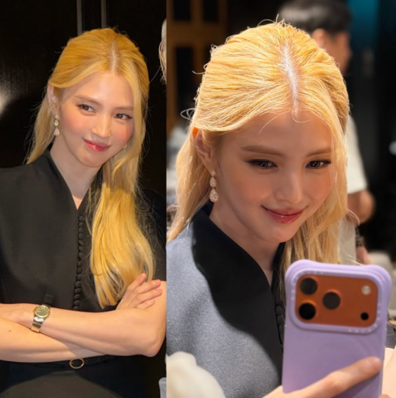 "Black hair is better?" Why blonde Han So-hee's black Dior dress looks awkward... Mixed reactions