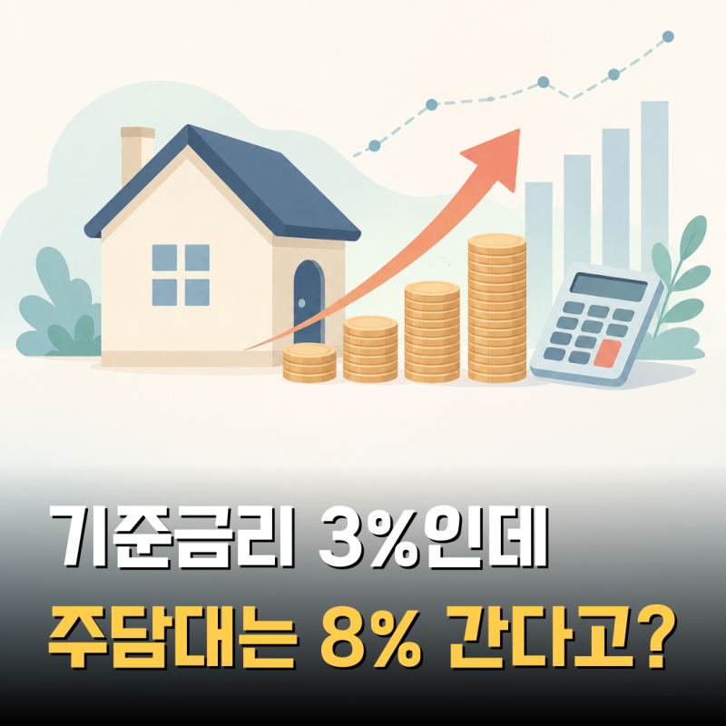 기준금리 3% 됐는데 내 주담대도 바로 오를까? 8% 얘기 나오는 이유