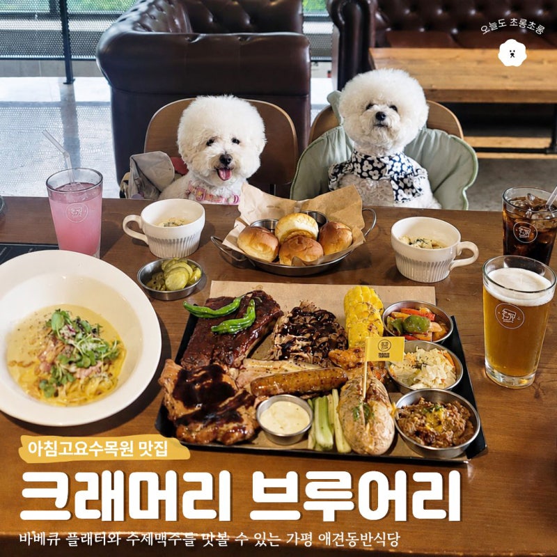 가평 애견동반식당 크래머리 브루어리 아침고요수목원맛집