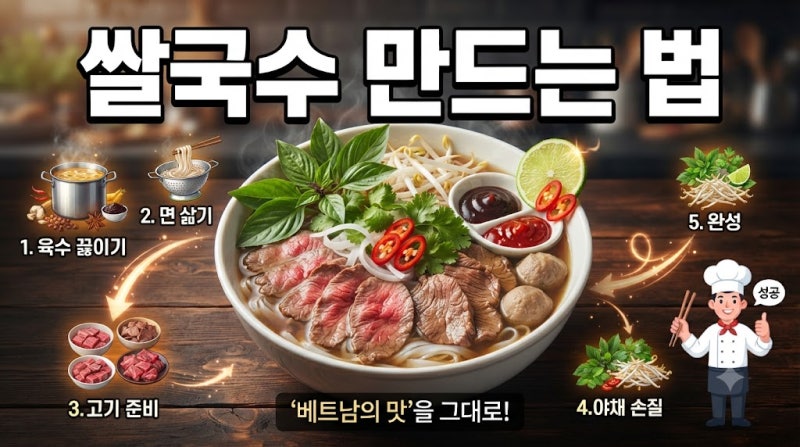 쌀국수 집에서 만들기, 베트남 쌀국수집 맛을 집에서! 초간단 육수부터 고명까지