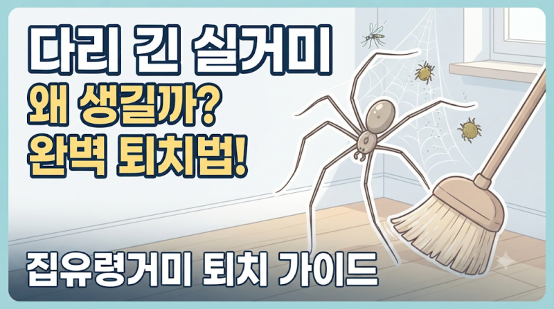 [내궁내찾] 화장실에 자꾸 나타나는 실거미 정체는? 집유령거미 생기는 이유와 완벽 퇴치법