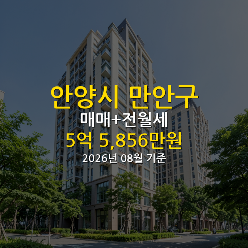 안양시 만안구 아파트 2026년 8월 실거래가 분석 및 실수요 평형별 시세 변화