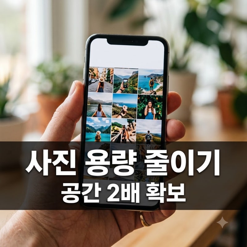 휴대폰 사진 용량 줄이는 방법 갤럭시 아이폰 5초 해결법