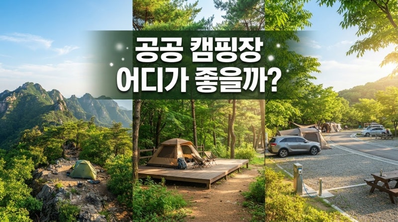 국립공원·자연휴양림·지자체 캠핑장 어디가 쉬울까요?