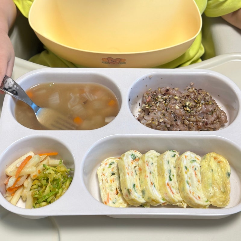아이 유아식판 자연동화 친환경 곡물도자기 직접 구매본 후기
