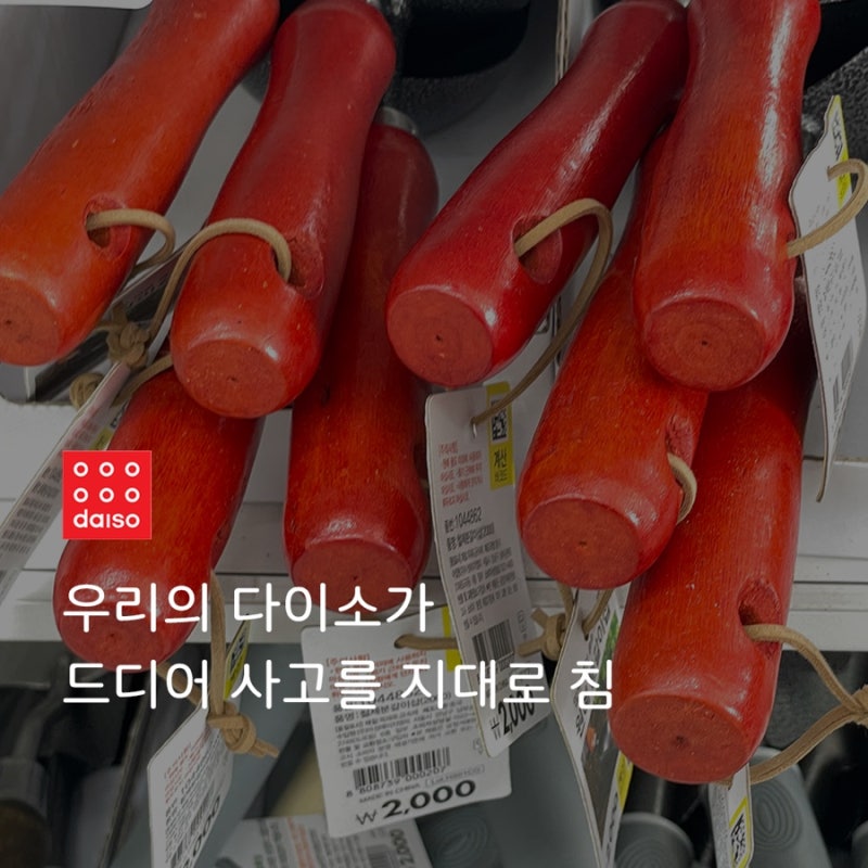 ”우리의 다이소..일냈어요.“ 이거 들여옴..