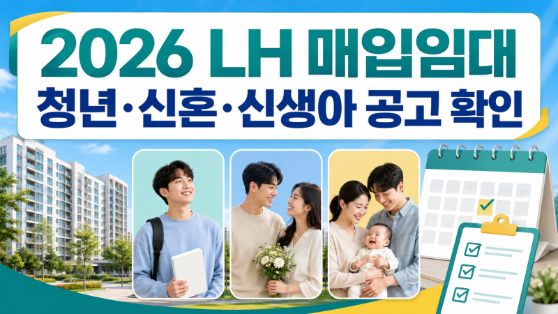 2026 LH 청년·신혼신생아 매입임대｜지역별 모집·자격·신청방법