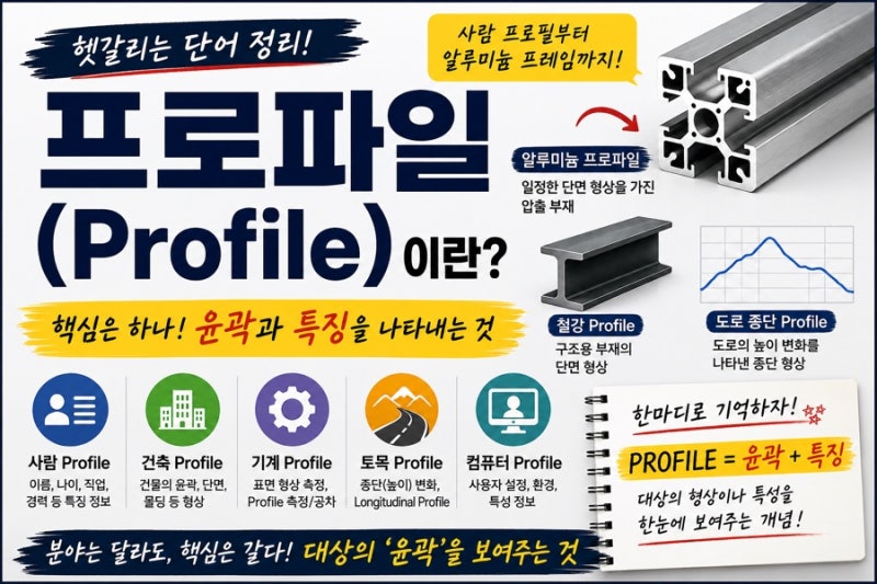 프로파일(Profile)이란? 사람 소개부터 알루미늄 프레임까지, 왜 전부 ‘프로파일’이라고 할....