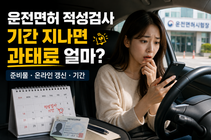 운전면허 적성검사 갱신 준비물부터 온라인 신청 방법 기간 지나면 과태료까지