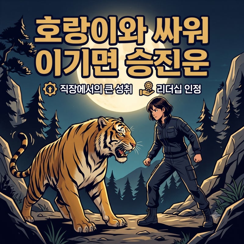 호랑이 꿈해몽, 도망 안 치고 싸워 이기면 벌어지는 일