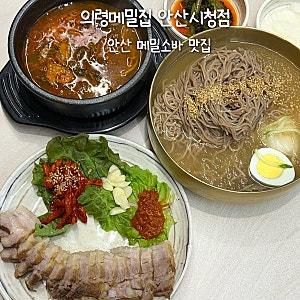 안산 고잔동 의령메밀집 메밀소바 맛집 냉소바 소고기장터국밥 보쌈 후기