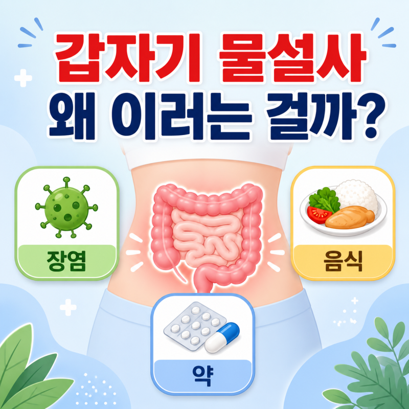 갑자기 물설사 왜 할까? 장염·음식·약부터 확인할 것