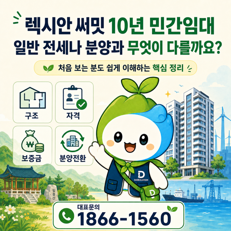 렉시안 써밋 홍보단, 10년 민간임대란 무엇일까요?