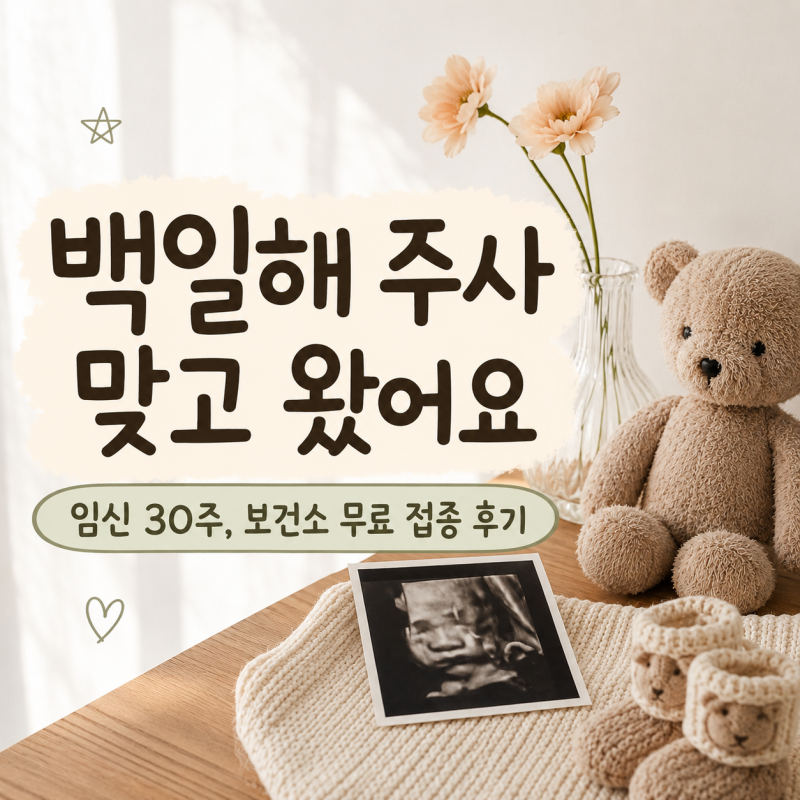 임산부 백일해 주사 언제 맞을까? 임신 30주 보건소 무료 접종 후기