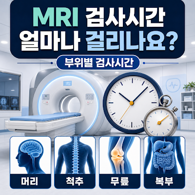 MRI 검사 소요시간은 얼마나 걸리나요?｜부위별 검사시간