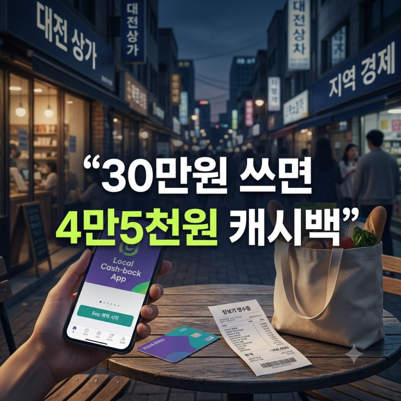 “30만원 쓰면 4만5천원” 온통대전 2.0 9월 혜택