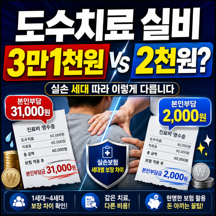 도수치료 실비, 1~5세대 얼마 받을까? 2026년 43,850원·15회·24회 계산