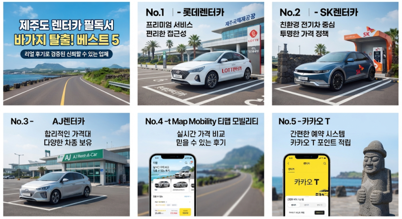 제주도 가서 바가지 쓰기 싫다면 필독! 리얼 후기로 검증된 '제주 렌터카 베스트 5' 브랜드 및....