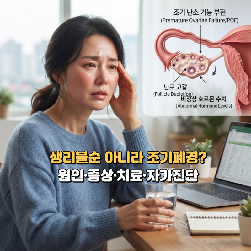 조기폐경 원인 증상 자가진단, 난소 기능 부전 20대 30대도 위험한 이유