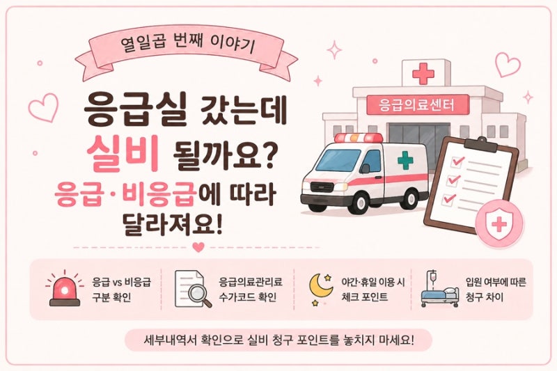 응급실 갔는데 실비 될까요? 응급·비응급은 어떻게 확인할까?