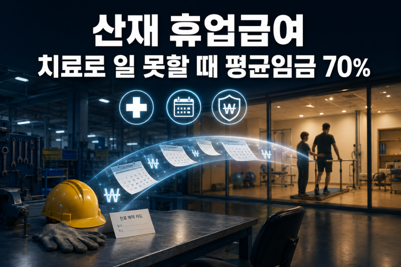 산재 휴업급여 신청방법과 국가·지자체 추가 지원